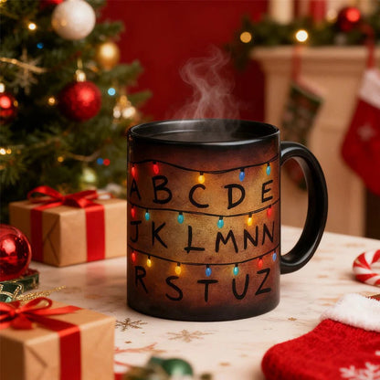 Soulora™ Magic Retro Alphabet Light-Up Mug – Four-Sided Heat Reactive Cup