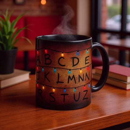 Soulora™ Magic Retro Alphabet Light-Up Mug – Four-Sided Heat Reactive Cup