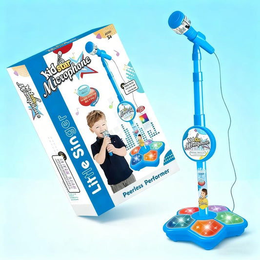 Soulora™ Kids Karaoke Microphone with Stand 🎤 Sing, Dance & Shine with Colorful Lights ✨